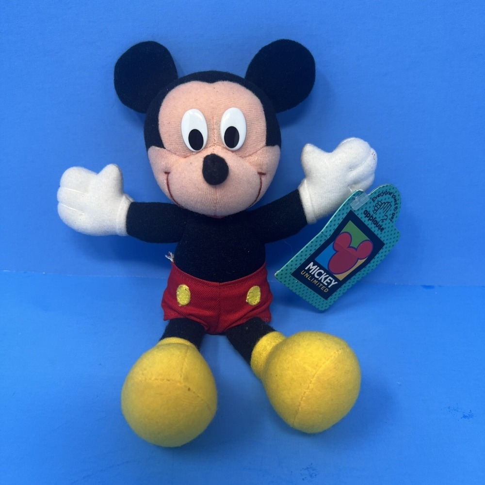Vintage Disney Applause 9" Mickey Mouse Plush Stuffed Animal Toy Doll